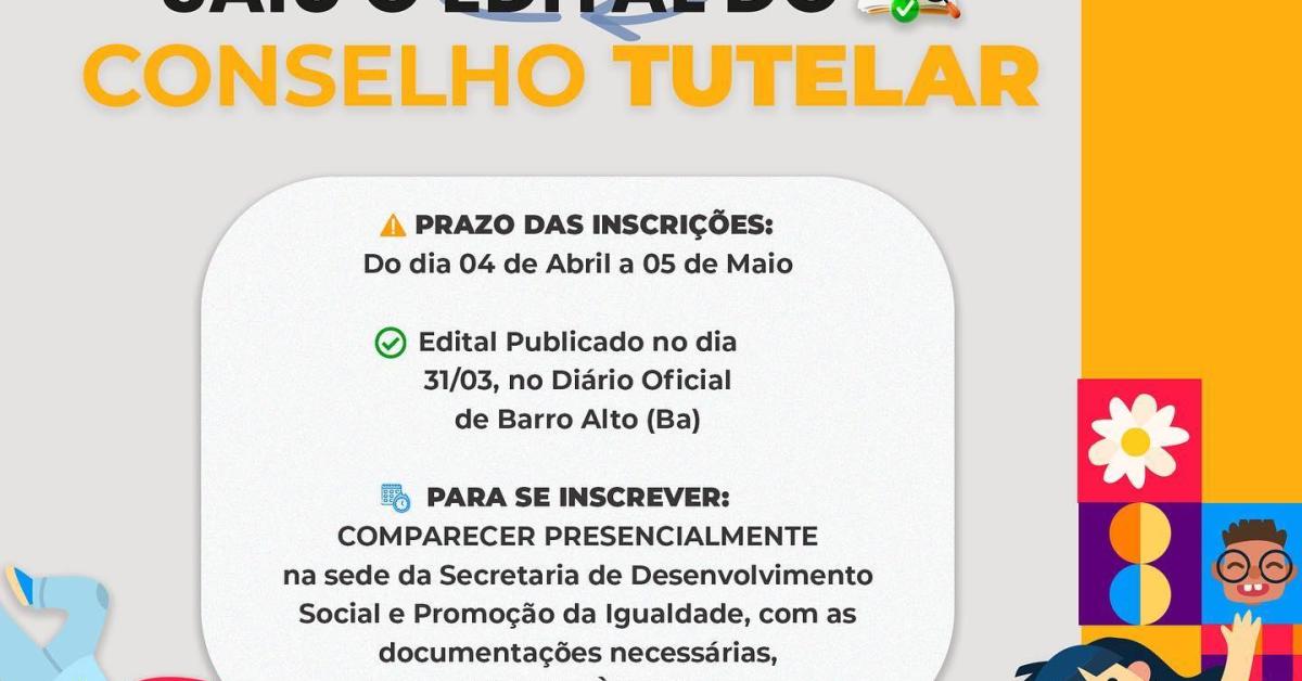 PRORROGADO O PRAZO DAS INSCRIÇÕES PARA A ELEIÇÃO DO CONSELHO TUTELAR DE  DAVID CANABARRO - Notícias - Prefeitura Municipal de David Canabarro